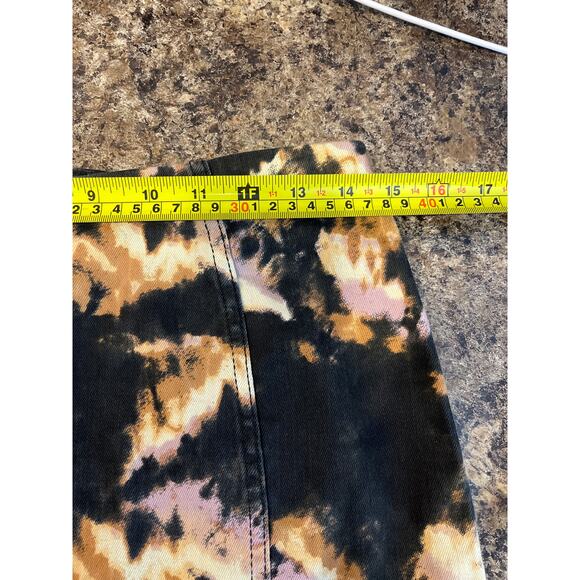 Free People Modern Femme Novelty Black Brown Mini Skirt Size 8 - Picture 6 of 7